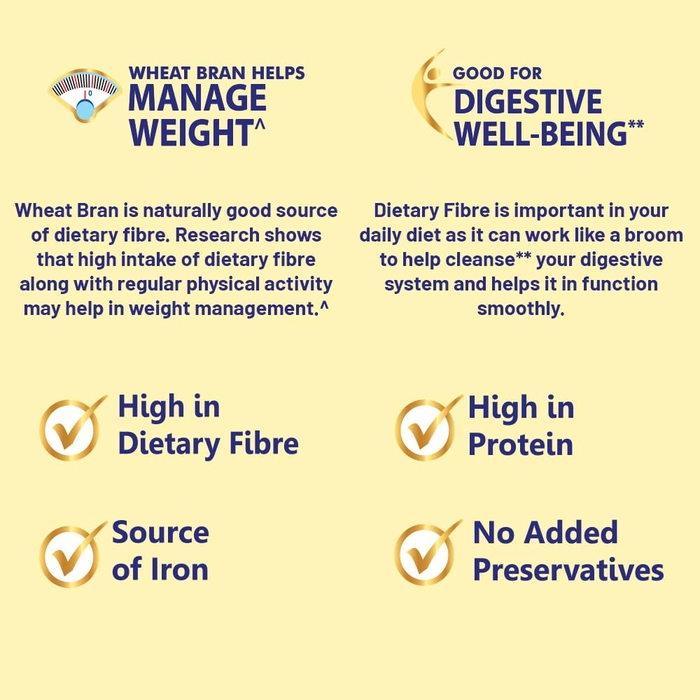 Bagrry’s Wheat Bran 500g | High Fibre & Protein | Natural Prebiotic | Supports Digestion & Gut Health | Ideal for Weight Loss & Baking | Add to Atta | No Preservatives