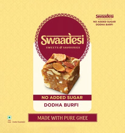 Swaadesi No Added Sugar Dodha Burfi by Unibic ( 180gm )