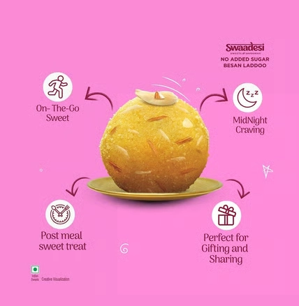 Swaadesi No Added Sugar Besan Laddu by Unibic Swaadesi