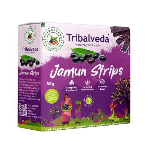 Tribalveda Whole Dried Jamun Strips (Pack of 2)